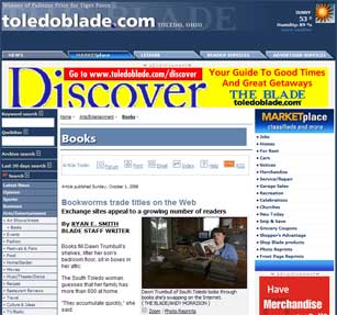 Toledo Blade : Bookworms Trade Titles On The Web
